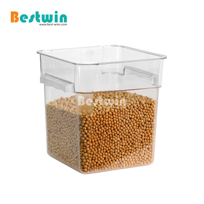 4L 6L 10L 15L 20L NSF SGS Certification Plastic PP PC Clear White Square Round Food Storage Containers with lids