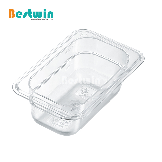 NSF Certification SGS Plastic PC 1/9 Size Catering kitchen food hotel pans GN pans Plastic Food Trays
