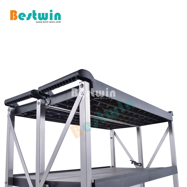 Folding Service Trolley Factory Price 3 Tiers Plastic Service Cart Plastic Food Trolley Cart / Plastic Service Hotel Cart Kitchen Cart
